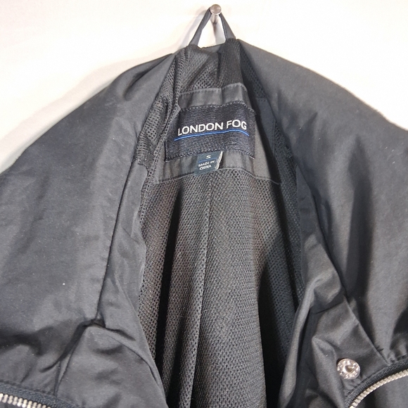 Women's Small London Fog "Bells and Whistles" Black Mesh Lined Rain Jacket/Coat - Picture 2 of 14